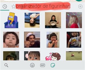 Queremos organizar as figurinhas dentro do whatsapp 