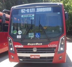 AUMENTO DA FROTA da linha de ÔNIBUS 62 em NITERÓI-RJ (Santa Bárbara x Charitas via Fonseca) operada pela Auto Lotação Ingá. 