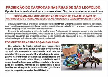 PROBIÇÃO DE VEÍCULOS DE TRAÇÃO ANIMAL EM SÃO LEOPOLDO